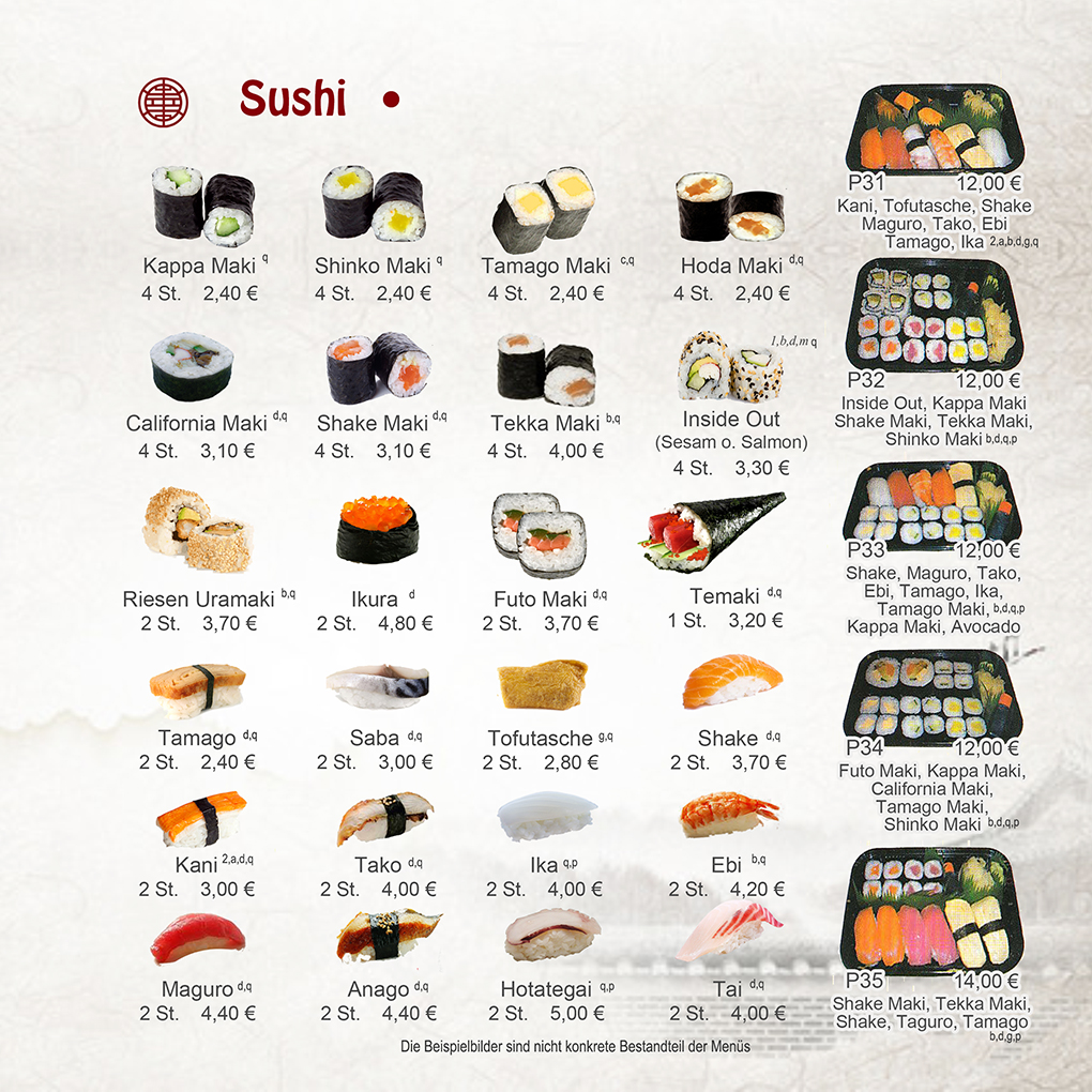 Restaurant Asia World Ingolstadt - Speisekarte & Sushi